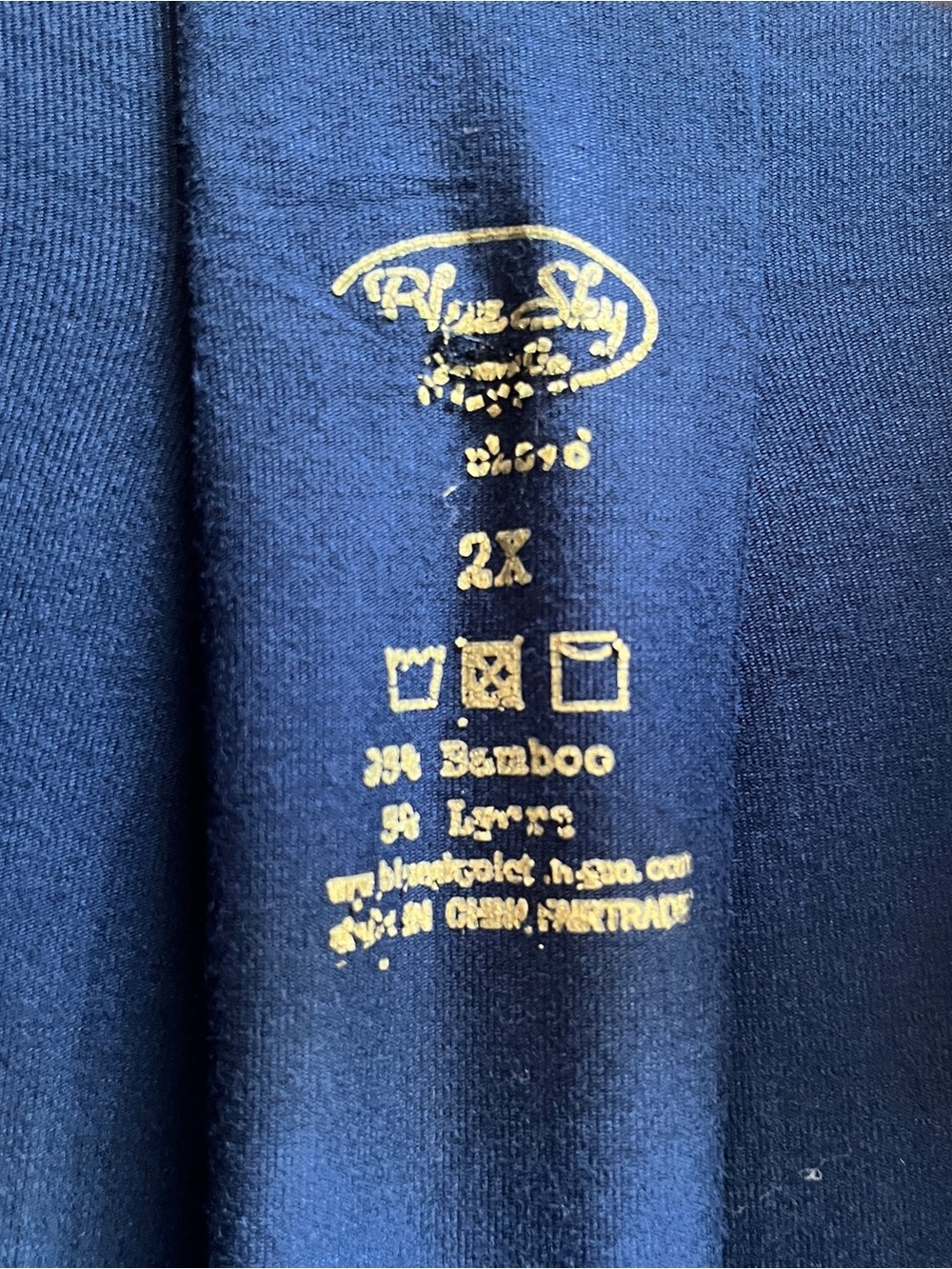 Blue Sky BAMBOO Navy Blue Cardigan sz 2X - Picture 3 of 7